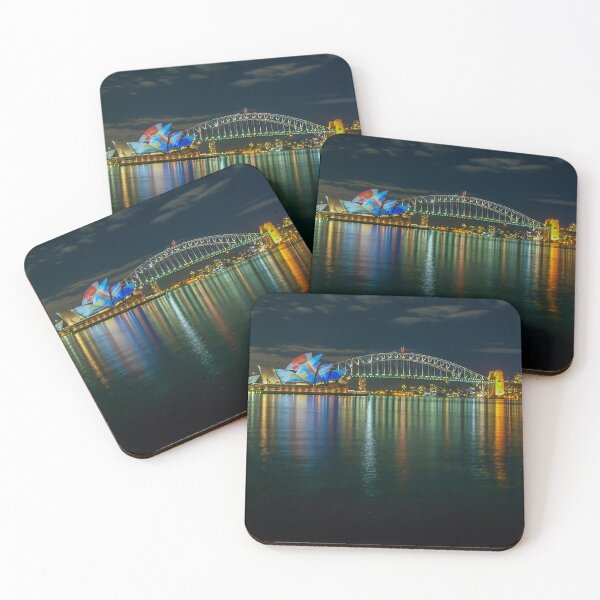 Item preview, Beautiful Sydney Harbour at Night (Vivid Sydney Festival), Sydney, NSW, Australia designed and sold by Ross.A.Campbell.