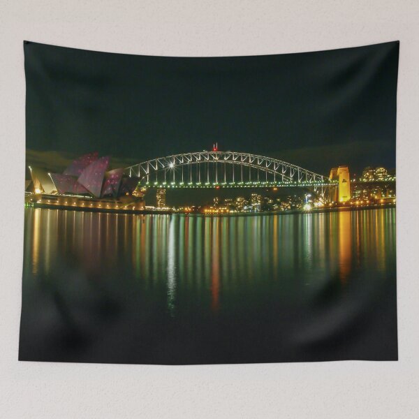 Item preview, Beautiful Sydney Harbour at Night (Vivid Sydney Festival), Sydney, NSW, Australia designed and sold by Ross.A.Campbell.