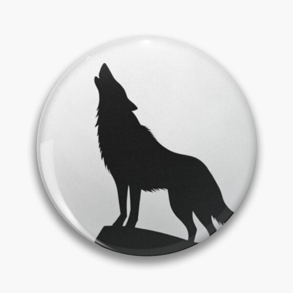 Item preview, Wolf Howling Moon Minimal Silhouette Nature Landscape Design designed and sold by PureFit.