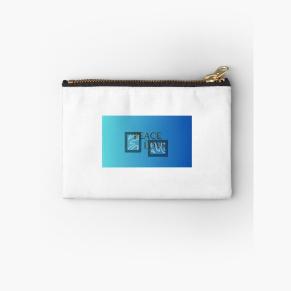 Aperçu de l'œuvre Design typographique minimaliste et esthétique bleu « Paix et Amour » créée et vendue par NICE-AA.