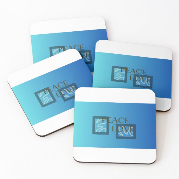 Item preview, Peace and Love Blue Aesthetic Minimal Typography Design designed and sold by NICE-AA.