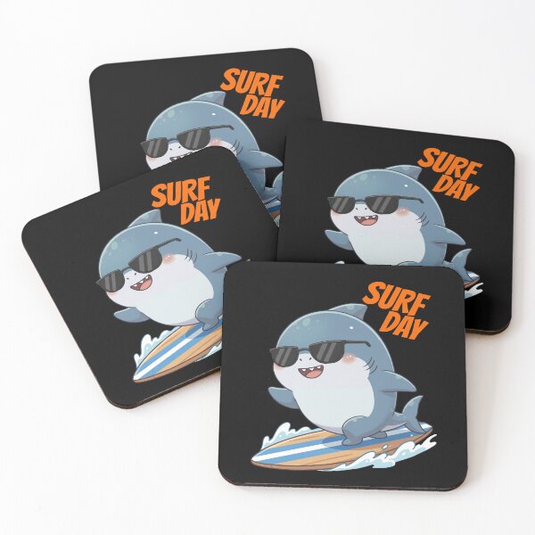 Item preview, Cool Surf Day Shark designed and sold by Nature's Chibis.