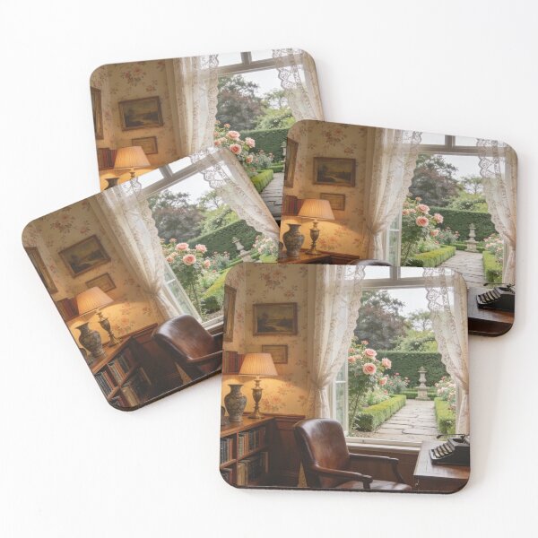 Artikelvorschau, 1930s English Garden Reading Room, Timeless Book Lover Wall Decor entworfen und verkauft von BlareBlare.