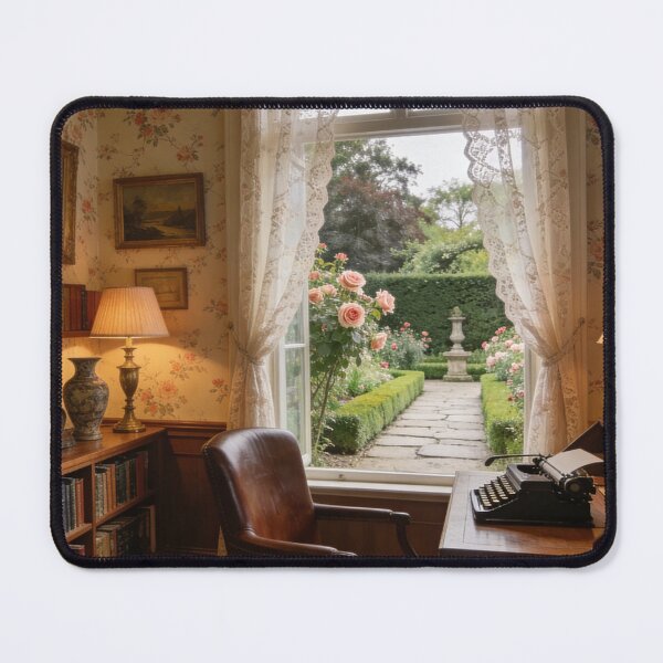Item preview, 1930s English Garden Reading Room, Timeless Book Lover Wall Decor designed and sold by BlareBlare.