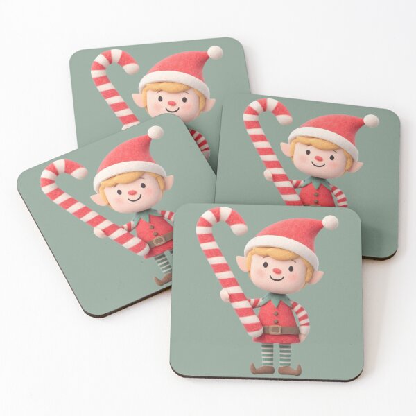 Item preview, Christmas Elf with Candy Cane designed and sold by Dew Drop Designs.