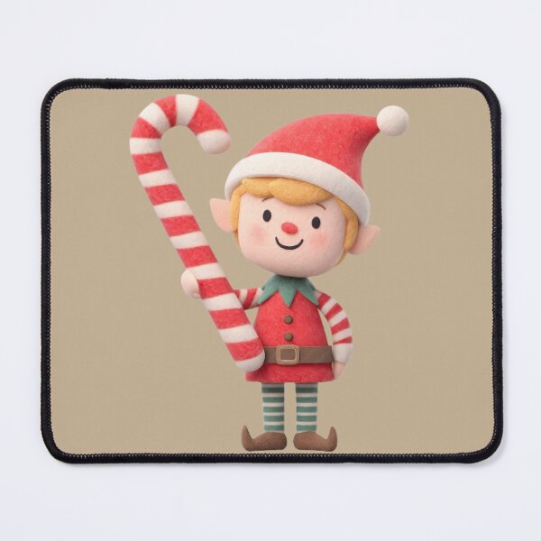 Item preview, Christmas Elf with Candy Cane designed and sold by Dew Drop Designs.