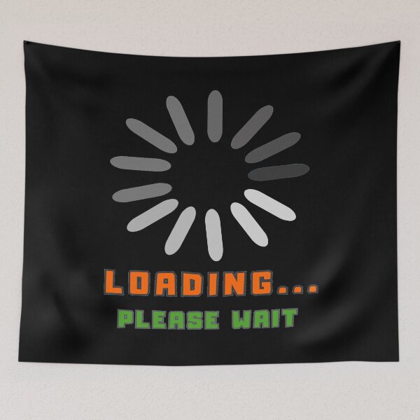 Item preview, Loading Please Wait Funny Retro Text Minimal Design designed and sold by NeO² Studio.
