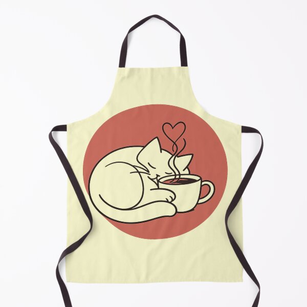 Item preview, Boho Minimalist Coffee Cat Heart Steam One Line Art designed and sold by tineldesign.