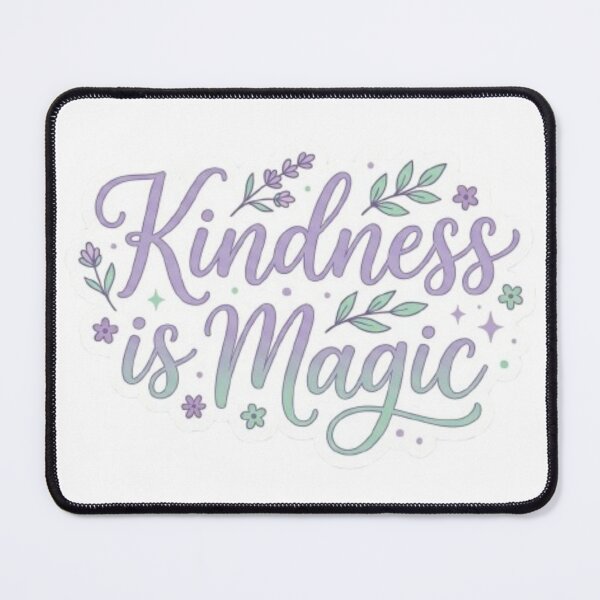 Item preview, Kindness is magic cute floral pastel aesthetic sticker designed and sold by PixelPop-US.