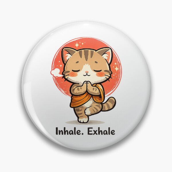 Item preview, Inhale, Exhale Yoga Cat designed and sold by AlvelinaCP.