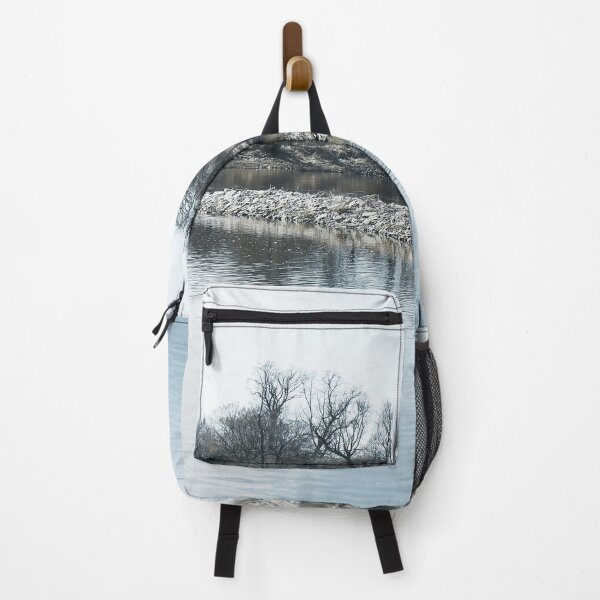 Item preview, Panorama of a lowland river with leafless trees on the other bank in faded colors in spring. designed and sold by NaturePhotography.