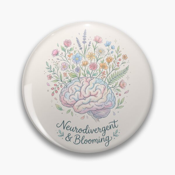 Item preview, Neurodiversity Botanical Neurodivergent and Blooming Brain designed and sold by SplashTastic.