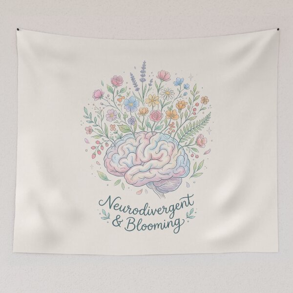 Item preview, Neurodiversity Botanical Neurodivergent and Blooming Brain designed and sold by SplashTastic.