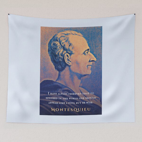Item preview, Montesquieu quote: I have always observed that to succeed in the world one should appear like a fool but be wise. designed and sold by artbleed.