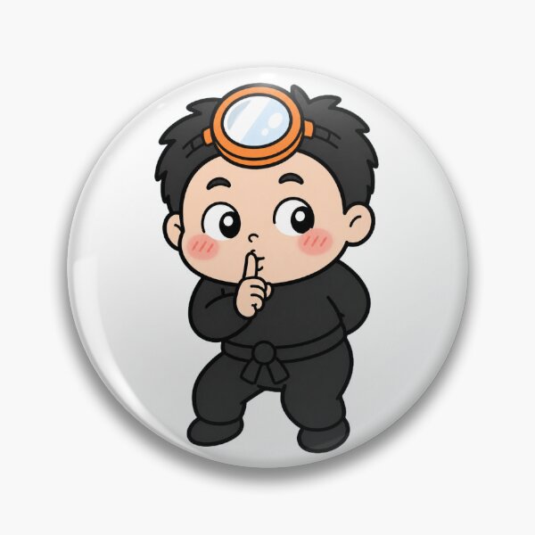 Item preview, KOREA HAENAM - Cute Chibi Character Shushing Secret Sticker designed and sold by KOREA-HAENAM.