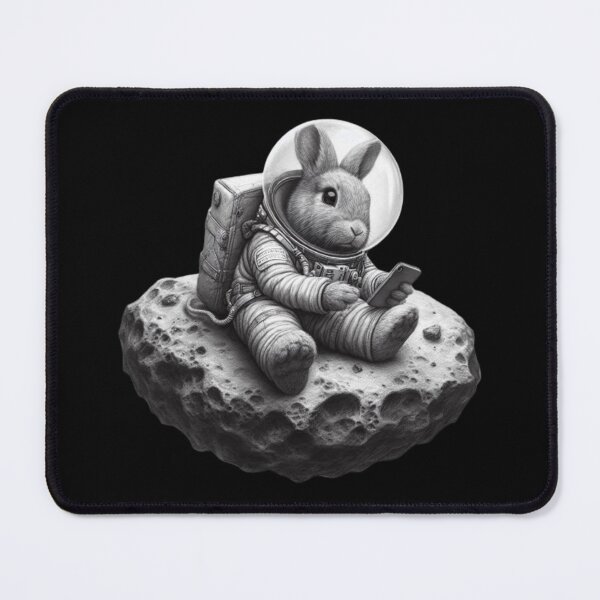 Item preview, "Astronaut Rabbit – Space Explorer Art" designed and sold by Dogandesighn.
