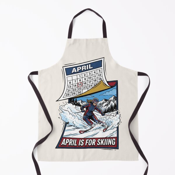 Item preview, Retro Skiing April is for Skiing Calendar designed and sold by SplashTastic.