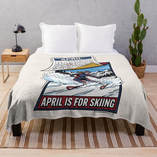 Item preview, Retro Skiing April is for Skiing Calendar designed and sold by SplashTastic.