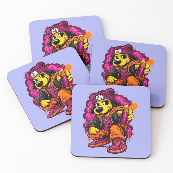 Item preview, Street Dog Graffiti with Neon Pink and Orange Spray Paint designed and sold by HOPPER420.