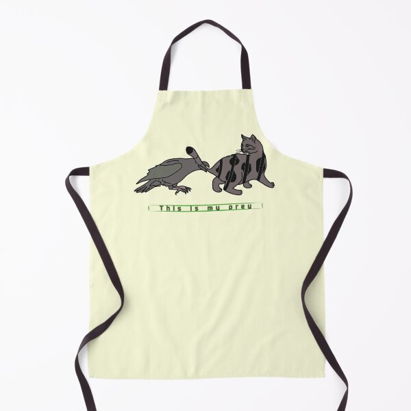 Item preview, Cat and Crow Hunt Tail Bite Illustration  designed and sold by LeshanArt.