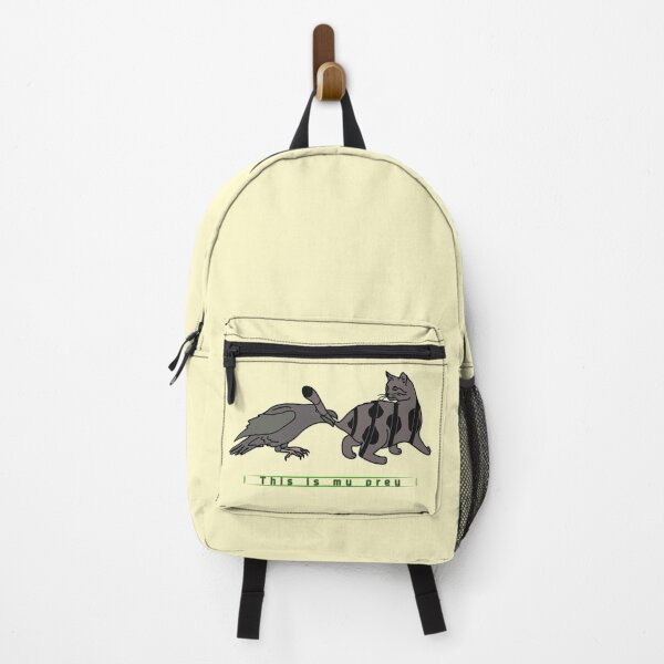 Item preview, Cat and Crow Hunt Tail Bite Illustration  designed and sold by LeshanArt.
