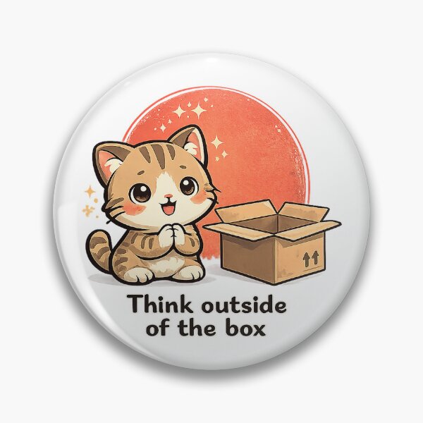 Item preview, Think Outside the Box Cat designed and sold by AlvelinaCP.