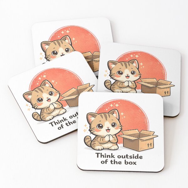 Item preview, Think Outside the Box Cat designed and sold by AlvelinaCP.