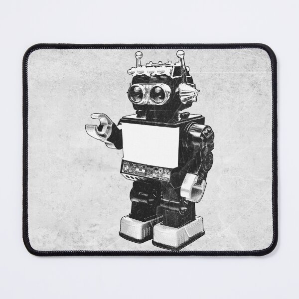 Item preview, Saturn TV Robot Vintage Tin Toy Dark Retro Art designed and sold by Ghoul Enterprises.