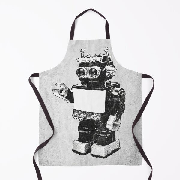 Item preview, Saturn TV Robot Vintage Tin Toy Dark Retro Art designed and sold by Ghoul Enterprises.