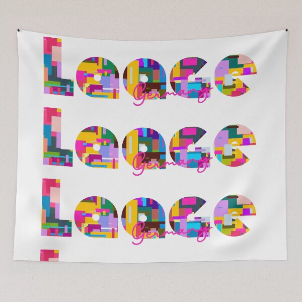 Item preview, Laage, Germany, Vibrant Abstract City Typography Art designed and sold by Wanderful-roads.