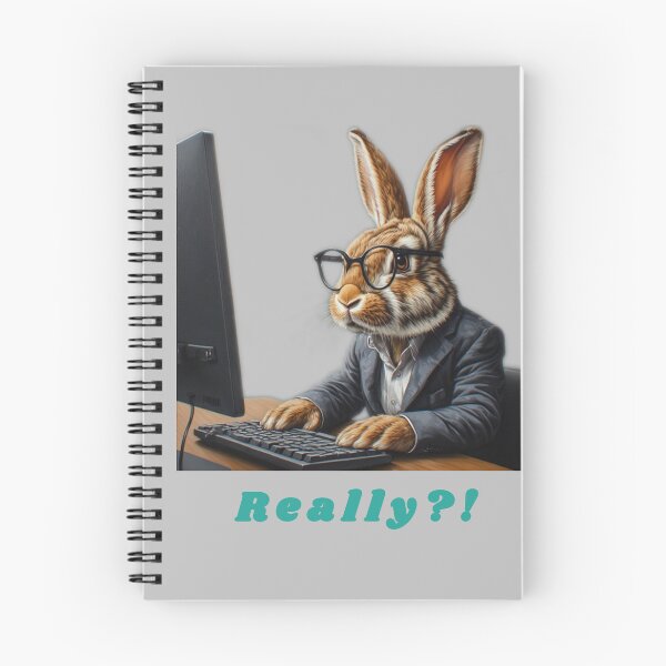 Item preview, Reallly?! a Geek Bunny gift, for the animal lover and computer geek designed and sold by PiperParrot.