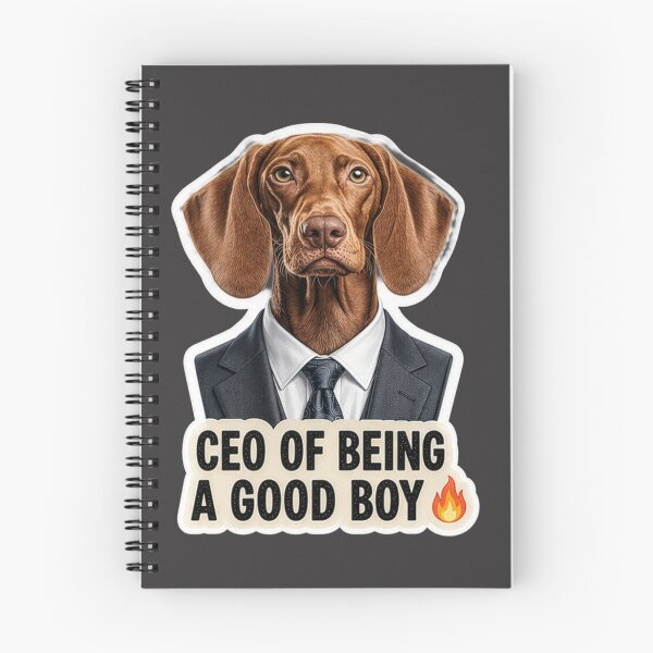 Item preview, Vizsla CEO Good Boy Funny Dog Business Sticker designed and sold by NUVYStudio.