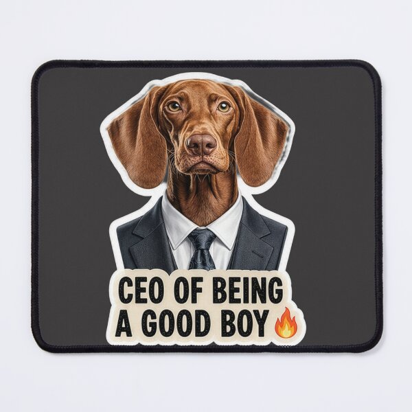 Item preview, Vizsla CEO Good Boy Funny Dog Business Sticker designed and sold by NUVYStudio.