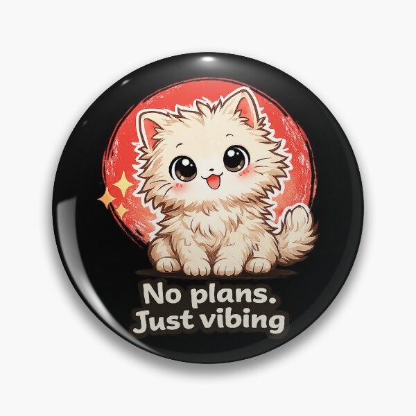 Item preview, No Plans Just Vibing Cat designed and sold by AlvelinaCP.