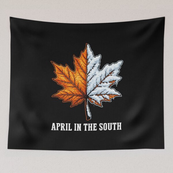 Item preview, Seasonal Contrast April in the South Leaf designed and sold by SplashTastic.