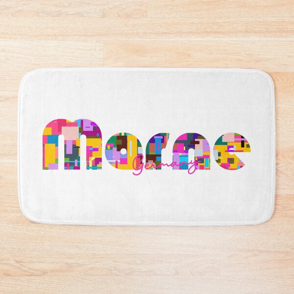 Item preview, Marne, Germany, Vibrant Abstract City Typography Art designed and sold by Wanderful-roads.