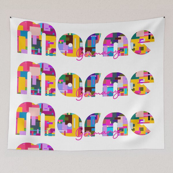 Item preview, Marne, Germany, Vibrant Abstract City Typography Art designed and sold by Wanderful-roads.