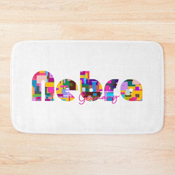 Item preview, Nebra, Germany, Vibrant Abstract City Typography Art designed and sold by Wanderful-roads.