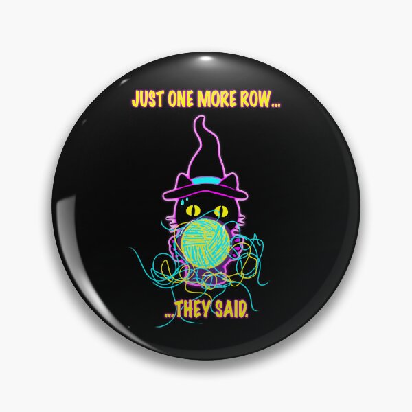 Item preview, Just One More Row… They Said Sticker – Funny Knitting Cat, Yarn Chaos, Frogging Humor designed and sold by ArtyWares.
