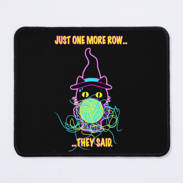 Item preview, Just One More Row… They Said Sticker – Funny Knitting Cat, Yarn Chaos, Frogging Humor designed and sold by ArtyWares.
