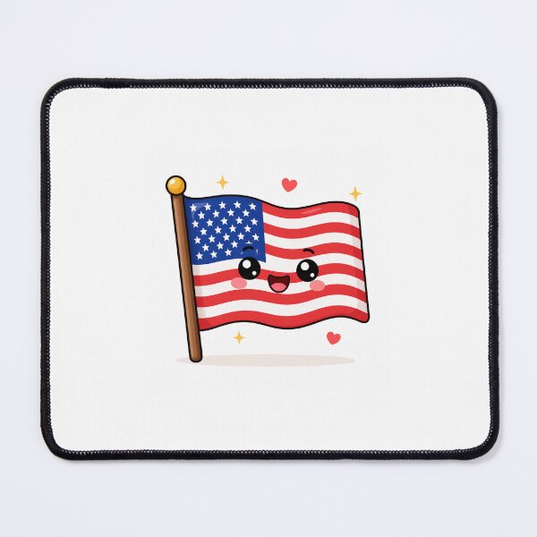 Item preview, Bandera kawaii de EE. UU. designed and sold by Collection Touillette.