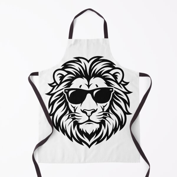 Item preview, Cool Lion with Sunglasses Black and White Illustration designed and sold by Ar0undTheW0rld.