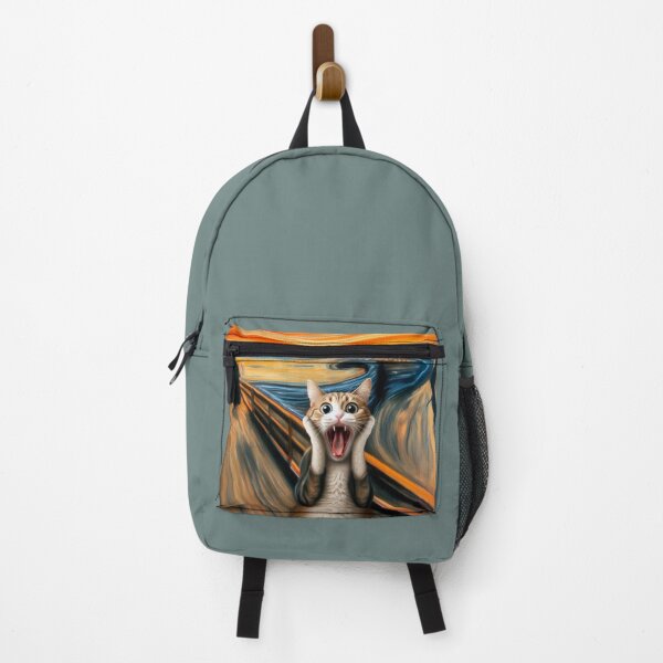 Item preview, Munch Scream Cat parody of Edvard Munch painting designed and sold by ArtUnova.