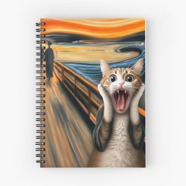 Artikelvorschau, Munch Scream Cat ist eine Parodie auf ein Gemälde von Edvard Munch. entworfen und verkauft von ArtUnova.