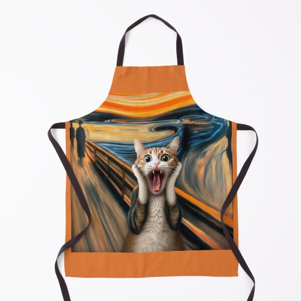 Item preview, Munch Scream Cat parody of Edvard Munch painting designed and sold by ArtUnova.