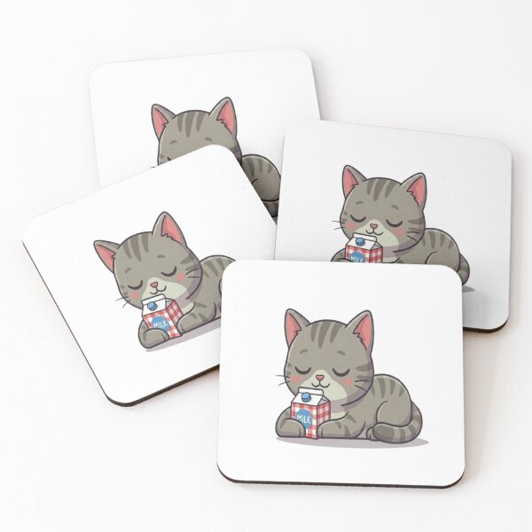 Item preview, Cute Cat Drinking Milk designed and sold by Ella_Sketch.