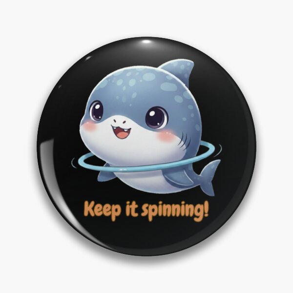 Item preview, Keep it Spinning! Funny Shark designed and sold by Nature's Chibis.
