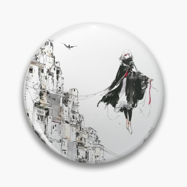 Item preview, Lonely City Dream – Minimal Ink Anime Girl designed and sold by EchoWave11.