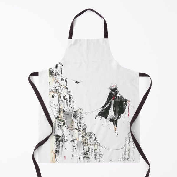 Item preview, Lonely City Dream – Minimal Ink Anime Girl designed and sold by EchoWave11.
