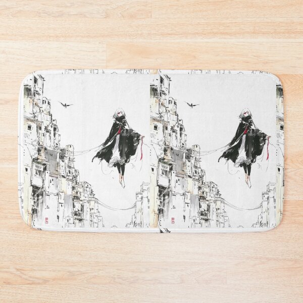 Item preview, Lonely City Dream – Minimal Ink Anime Girl designed and sold by EchoWave11.